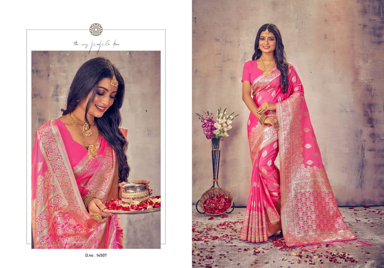 Minaxi Silk Vol 1 By Bunawat Banarasi Silk Sarees Catalog
